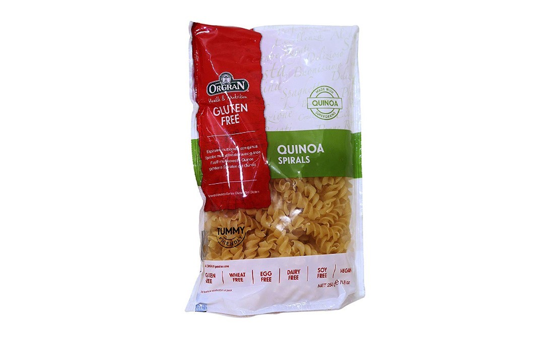 Orgran Gluten Free Quinoa Spirals    Shrink Pack  250 grams